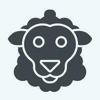 icono oveja. relacionado a animal símbolo. glifo estilo. sencillo diseño editable. sencillo ilustración vector