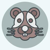 Icon Hamster. related to Animal symbol. color mate style. simple design editable. simple illustration vector