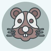 Icon Hamster. related to Animal symbol. color mate style. simple design editable. simple illustration vector