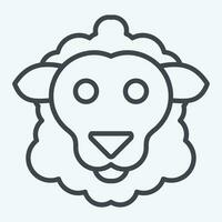 Icon Sheep. related to Animal symbol. line style. simple design editable. simple illustration vector