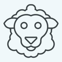 Icon Sheep. related to Animal symbol. line style. simple design editable. simple illustration vector