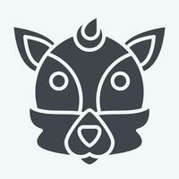 Icon Fox. related to Animal symbol. glyph style. simple design editable. simple illustration vector