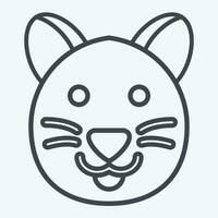 Icon Cat. related to Animal symbol. line style. simple design editable. simple illustration vector