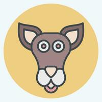 Icon Kangaroo. related to Animal symbol. color mate style. simple design editable. simple illustration vector