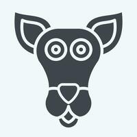 Icon Kangaroo. related to Animal symbol. glyph style. simple design editable. simple illustration vector