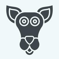 Icon Kangaroo. related to Animal symbol. glyph style. simple design editable. simple illustration vector