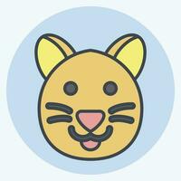 Icon Cat. related to Animal symbol. color mate style. simple design editable. simple illustration vector