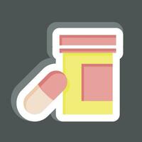 Sticker Prescription Drugs. related to Addiction Dictionary symbol. simple design editable. simple illustration vector