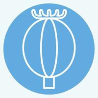 Icon Opium. related to Addiction Dictionary symbol. blue eyes style. simple design editable. simple illustration vector