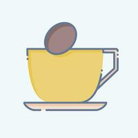 Icon Caffeine. related to Addiction Dictionary symbol. doodle style. simple design editable. simple illustration vector