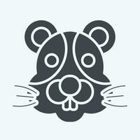 Icon Hamster. related to Animal symbol. glyph style. simple design editable. simple illustration vector