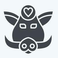 Icon Boar. related to Animal symbol. glyph style. simple design editable. simple illustration vector