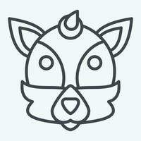 Icon Fox. related to Animal symbol. line style. simple design editable. simple illustration vector