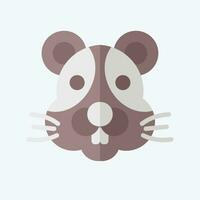 Icon Hamster. related to Animal symbol. flat style. simple design editable. simple illustration vector