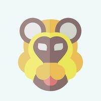 Icon Lion. related to Animal symbol. flat style. simple design editable. simple illustration vector