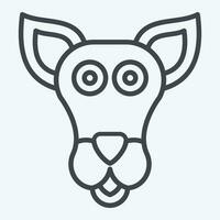Icon Kangaroo. related to Animal symbol. line style. simple design editable. simple illustration vector