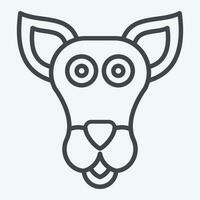 Icon Kangaroo. related to Animal symbol. line style. simple design editable. simple illustration vector