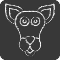 icono canguro. relacionado a animal símbolo. tiza estilo. sencillo diseño editable. sencillo ilustración vector