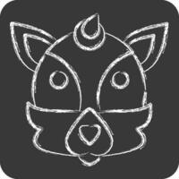 Icon Fox. related to Animal symbol. chalk Style. simple design editable. simple illustration vector