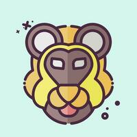 Icon Lion. related to Animal symbol. MBE style. simple design editable. simple illustration vector