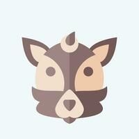 Icon Fox. related to Animal symbol. flat style. simple design editable. simple illustration vector