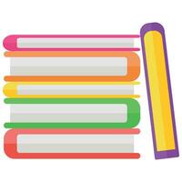 Stack of books. Vector flat illustration