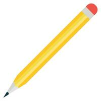 Pencil with eraser icon. Vector flat illustration