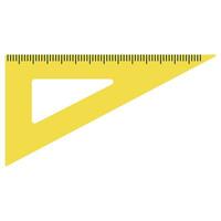 Angle ruler icon. Vector flat illustration