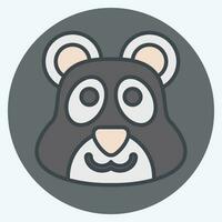 Icon Panda. related to Animal symbol. color mate style. simple design editable. simple illustration vector