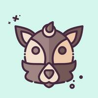 Icon Fox. related to Animal symbol. MBE style. simple design editable. simple illustration vector