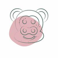 Icon Monkey. related to Animal symbol. Color Spot Style. simple design editable. simple illustration vector