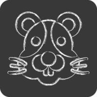 Icon Hamster. related to Animal symbol. chalk Style. simple design editable. simple illustration vector