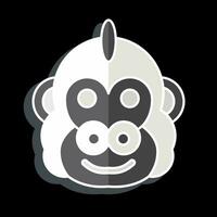 icono gorila. relacionado a animal símbolo. lustroso estilo. sencillo diseño editable. sencillo ilustración vector