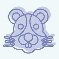 Icon Hamster. related to Animal symbol. two tone style. simple design editable. simple illustration vector