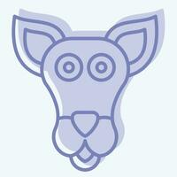 Icon Kangaroo. related to Animal symbol. two tone style. simple design editable. simple illustration vector