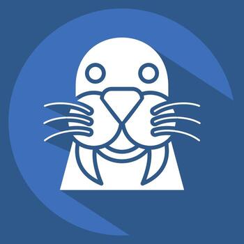 icono morsa. relacionado a animal símbolo. largo sombra estilo. sencillo diseño editable. sencillo ilustración vector