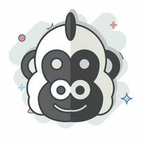 Icon Gorilla. related to Animal symbol. comic style. simple design editable. simple illustration vector