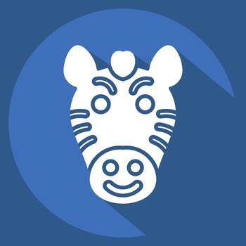 icono cebra. relacionado a animal símbolo. largo sombra estilo. sencillo diseño editable. sencillo ilustración vector