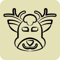 Icon Deer. related to Animal symbol. hand drawn style. simple design editable. simple illustration vector