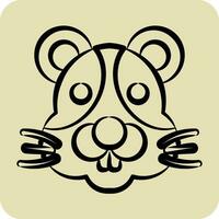 Icon Hamster. related to Animal symbol. hand drawn style. simple design editable. simple illustration vector