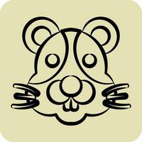 Icon Hamster. related to Animal symbol. hand drawn style. simple design editable. simple illustration vector