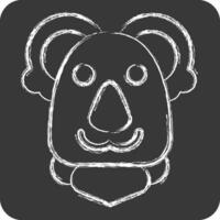 Icon Koala. related to Animal symbol. chalk Style. simple design editable. simple illustration vector