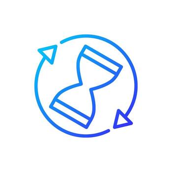 Decline event in calendar pixel perfect gradient linear vector icon. Delete meeting. Remove task. Cancel appointment. Thin line color symbol. Modern style pictogram. Vector isolated outline drawing