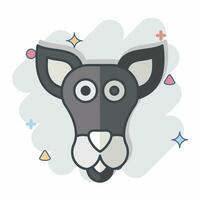 Icon Kangaroo. related to Animal symbol. comic style. simple design editable. simple illustration vector