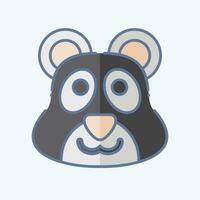 Icon Panda. related to Animal symbol. doodle style. simple design editable. simple illustration vector