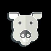 Icon Pig. related to Animal symbol. glossy style. simple design editable. simple illustration vector