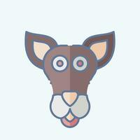 Icon Kangaroo. related to Animal symbol. doodle style. simple design editable. simple illustration vector