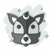 Icon Fox. related to Animal symbol. comic style. simple design editable. simple illustration vector