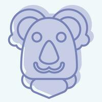 Icon Koala. related to Animal symbol. two tone style. simple design editable. simple illustration vector