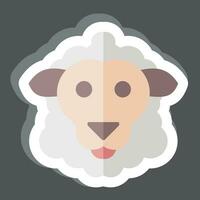 Sticker Sheep. related to Animal symbol. simple design editable. simple illustration vector